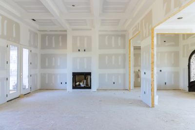 Installed Drywall in a Living Room