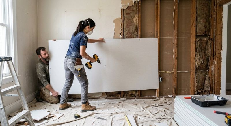 Garage Drywall Replacement in Kansas City, MO